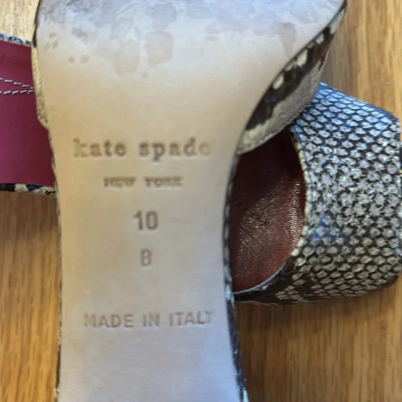Kate Spade Snakeskin Print Peep Toe - Picture 7 of 7